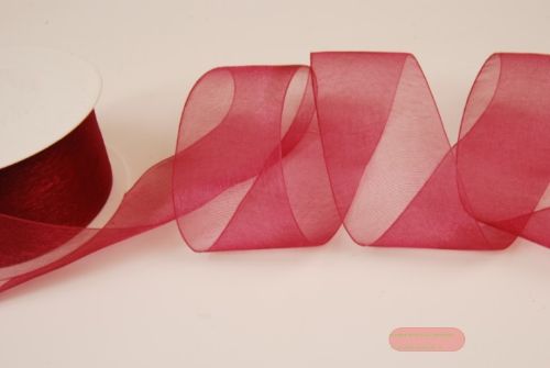 Bild von Band 25m/38mm, Organza, aubergine