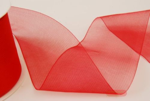 Bild von Band 25m/ 38mm, Organza, hellrot