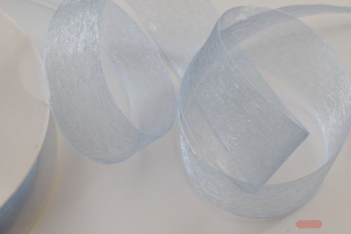 Bild von Band 25m/ 25mm, Organza, pastellblau