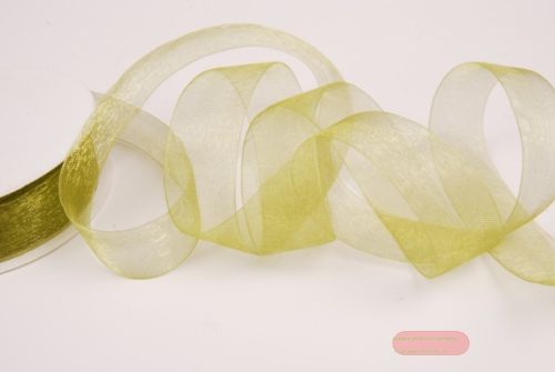 Bild von Band 25m/ 25mm, Organza, olive