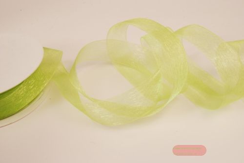 Bild von Band 25m/ 25mm, Organza, lindengrün