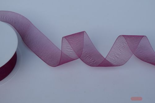 Bild von Band 25m/ 25mm, Organza, aubergine
