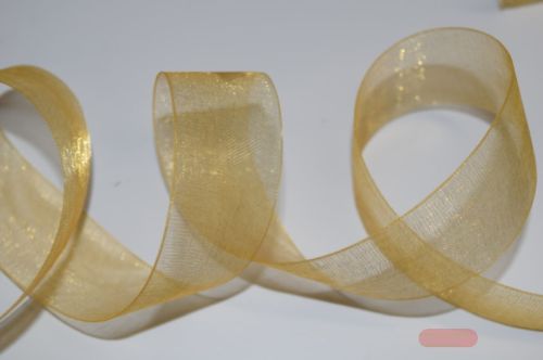 Bild von Band 25m/ 25mm, Organza, natur