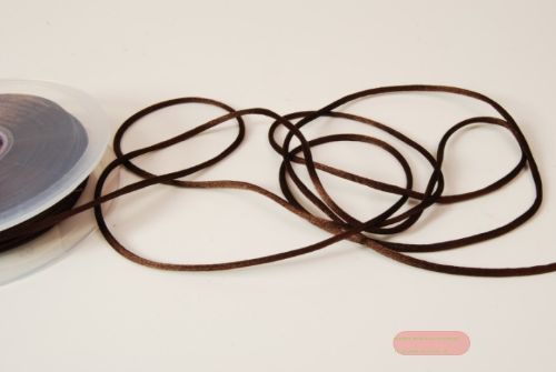 Bild von Band 25m/ 2mm, Seiden-Cord, d'braun