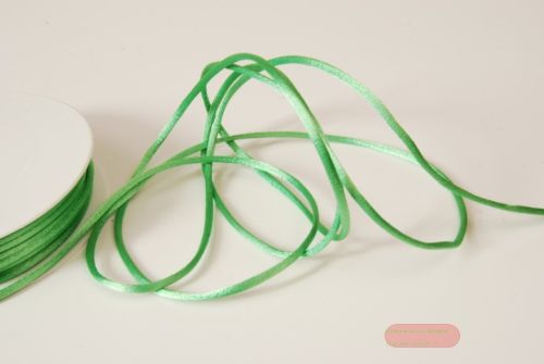 Bild von Band 25m/ 2mm, Seiden-Cord, h'grün