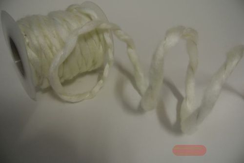Bild von Band 10m/ 5mm, Wolle mit Draht, weiss