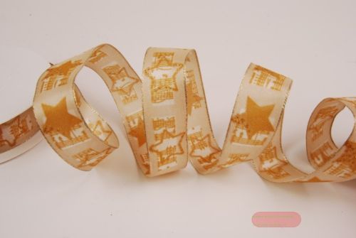 Bild von Band 20m/ 25mm, Noten/Stern, natur