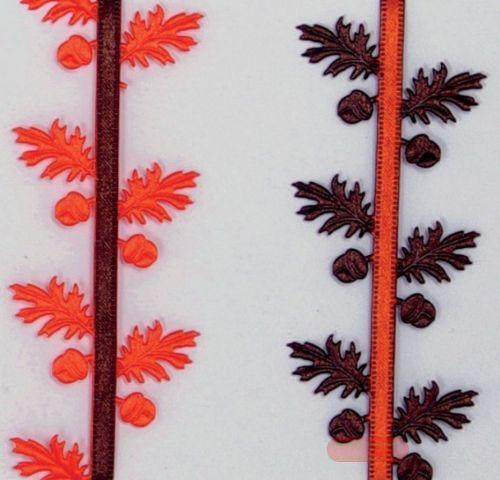 Bild von Bordüre, 10m/ 40mm Eicheln, orange/braun