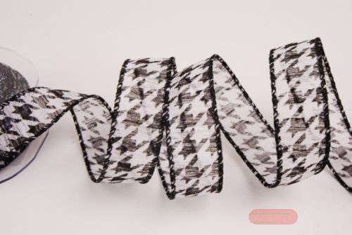 Bild von Band 10m/ 25mm, Pepita, schwarz/weiss