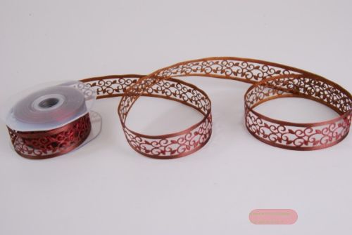 Bild von Band 20m/ 25mm, Deko gestanzt, rubin 55