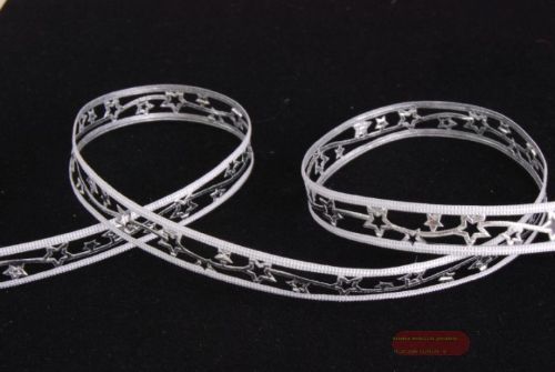 Bild von Band 20m/ 15mm, Sternenreihe, weiss/silber