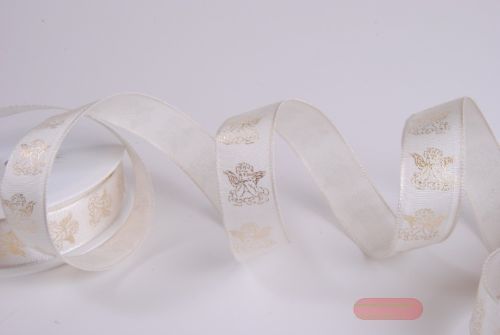 Bild von Band 20m/ 25mm, Engel 3D, gold