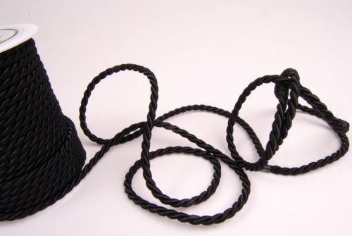 Bild von Band   25m/  6mm, Kordel, schwarz