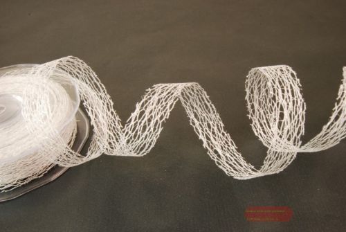 Bild von Band, 20m/ 20mm X-mas Mesch, silber