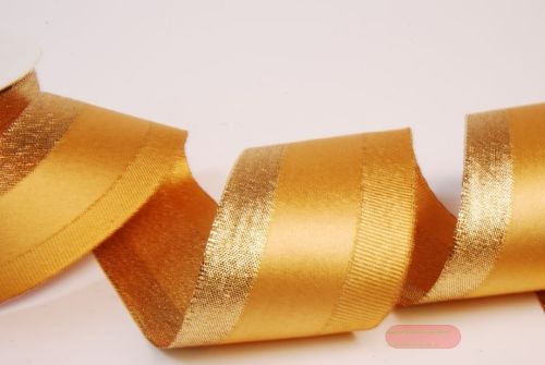 Bild von Band 25m/ 60mm, Satin mit Lurex, d'gold