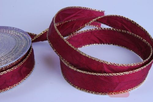 Bild von Band 10m/ 40mm, Crash metallic, rubin