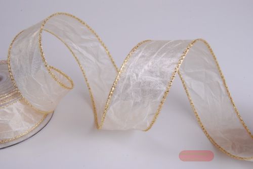 Bild von Band 10m/ 40mm, Crash, ecru