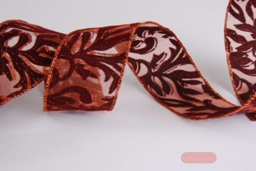 Bild von Band 10y/   50mm, Flock leaf, kupfer