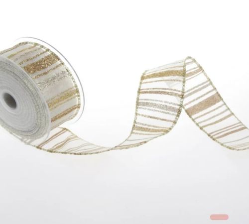 Bild von Band 10m/ 40mm, Glitterstreifen, gold