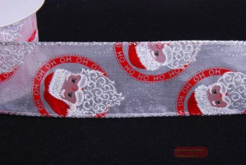 Bild von Band 10m/ 65mm, Nikolaus, rot/silber