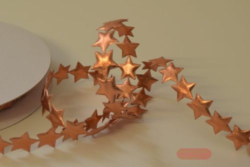 Bild von Band 10y/ 15mm, Lurex Pufin Star, kupfer