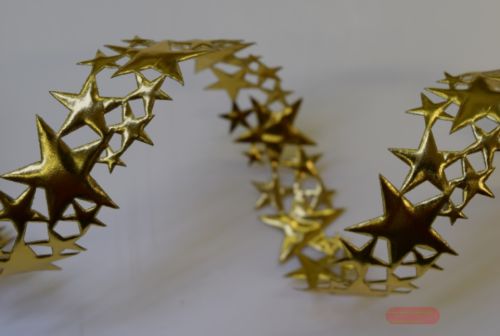 Bild von Band 10y/ 30mm, Lurex Sterne, gold
