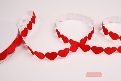 Bild von Band 10y/ 20mm, Herz gr. klebend, rot