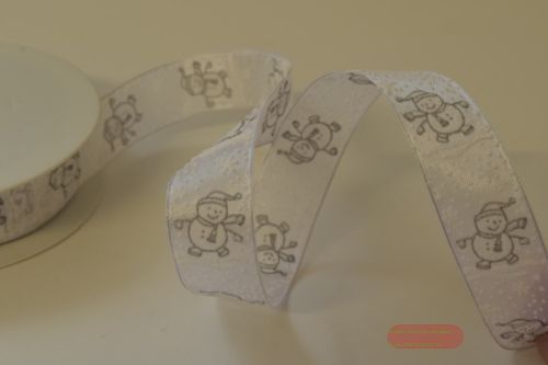Bild von Band 20m/ 25mm, Schneemann, weiss