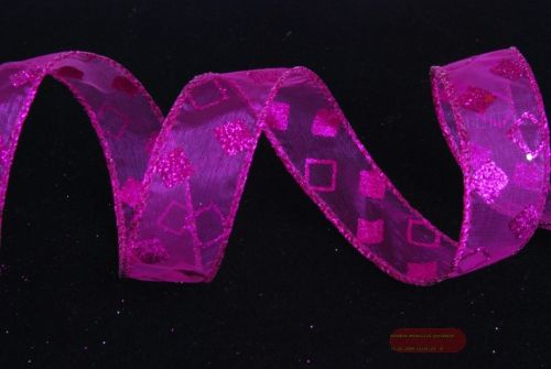 Bild von Band, 10m/ 25mm Würfel, fuchsia