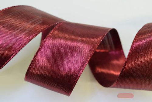 Bild von Band 25m/ 40mm, Brillant stripes - Draht, bordeaux