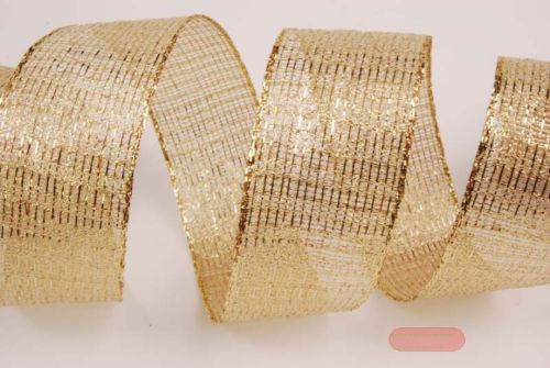 Bild von Band 20m/  40mm, Lurex-Netz, gold