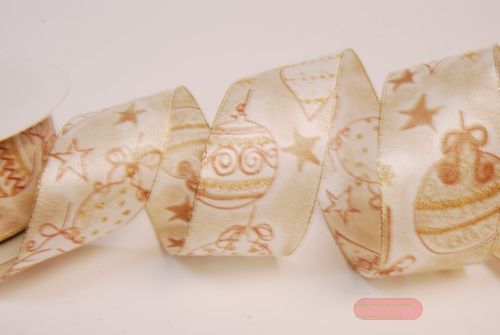 Bild von Band 25m/ 40mm, Baumkugel, ecru