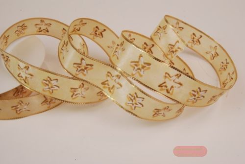 Bild von Band 25m/ 25mm, Stern, ecru