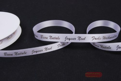 Bild von Band 25m/ 10mm, Noel, Natale, weiss