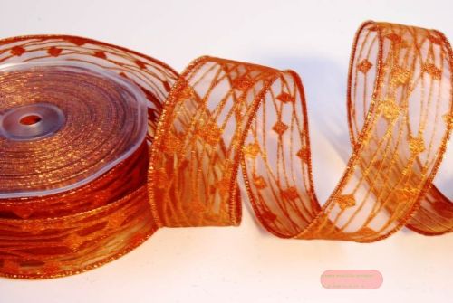 Bild von Band 25m/ 38mm, Glitterdruck, kupfer