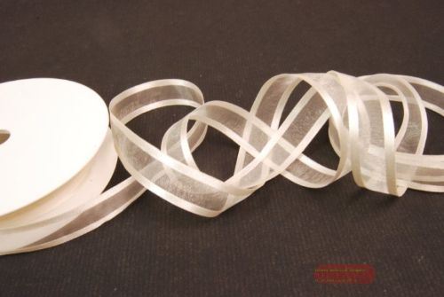 Bild von Band 25m/ 15mm, Organza D-Face satin, cream