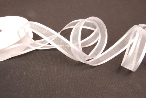Bild von Band 25m/ 15mm, Organza D-Face satin, weiss