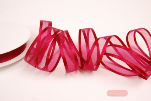Bild von Band 25m/ 15mm, Organza D-Face satin, rubin