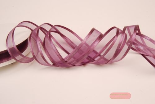 Bild von Band 25m/ 15mm, Organza D-Face satin, aubergine