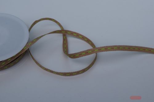 Bild von Band 20m/ 06mm, Leinen natur, grün