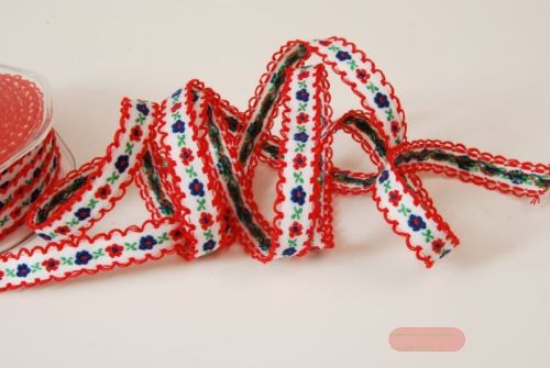 Bild von Band 20m/ 10mm, Jaquard, rot