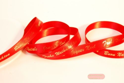 Bild von Band 25m/ 10mm, Noel, Natale, rot
