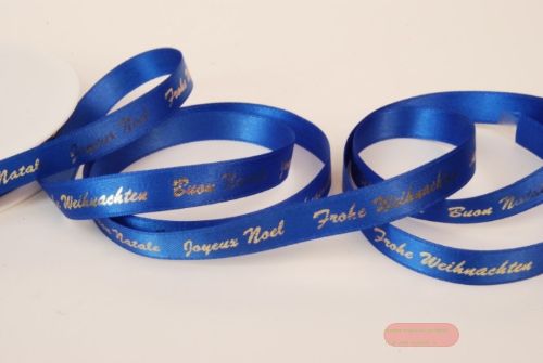 Bild von Band 25m/ 10mm, Noel, Natale, blau
