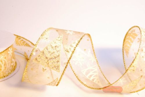 Bild von Band, 10m/ 50mm Tree, gold