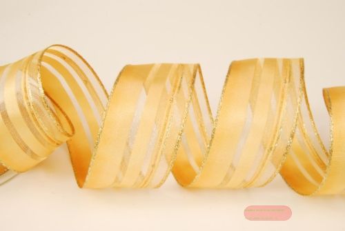 Bild von Band 20m/ 40mm, Asym/Golkante, gold