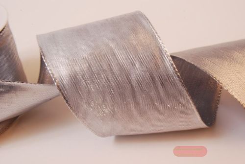 Bild von Band 20m/ 70mm, Flat lurex wired, silber
