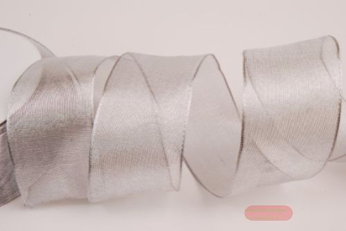Bild von Band 20m/ 40mm, Lurex-Draht, silber
