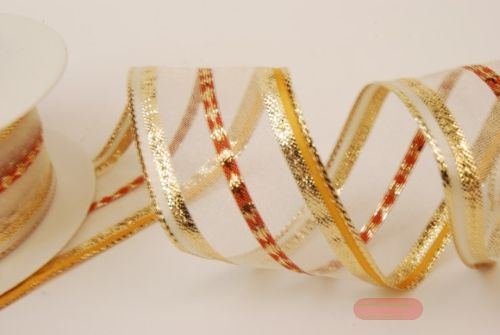 Bild von Band 20m/ 40mm, Streifen, gold