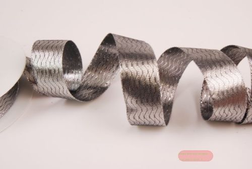 Bild von Band 20m/ 25mm, Lurex-Zickzack, silber