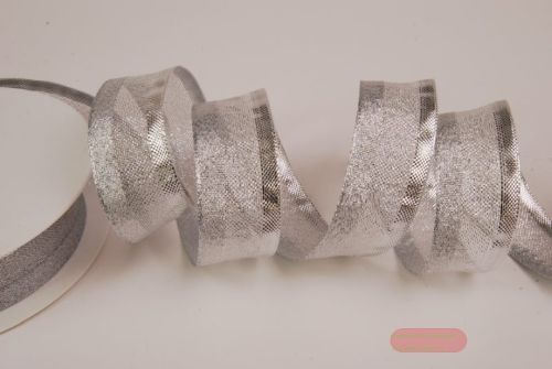 Bild von Band 20m/ 25mm, Lurex Streifen, silber